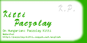 kitti paczolay business card
